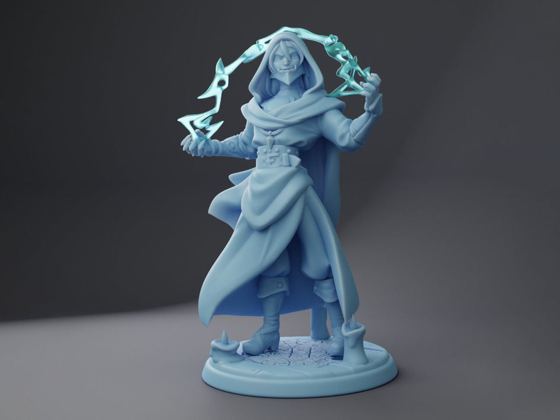 Sorcerer Miniature | Twin Goddess Miniatures | Tabletop RPG Miniature | Roleplaying 3D Printed Fantasy Mini - 3DPrintDen