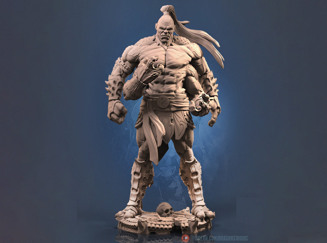 Orc Fighter Miniature | Dragun Studios | Tabletop RPG Miniature | Roleplaying 3D Printed Fantasy Mini - 3DPrintDen