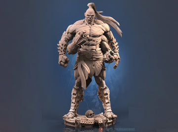 Orc Fighter Miniature | Dragun Studios | Tabletop RPG Miniature | Roleplaying 3D Printed Fantasy Mini - 3DPrintDen