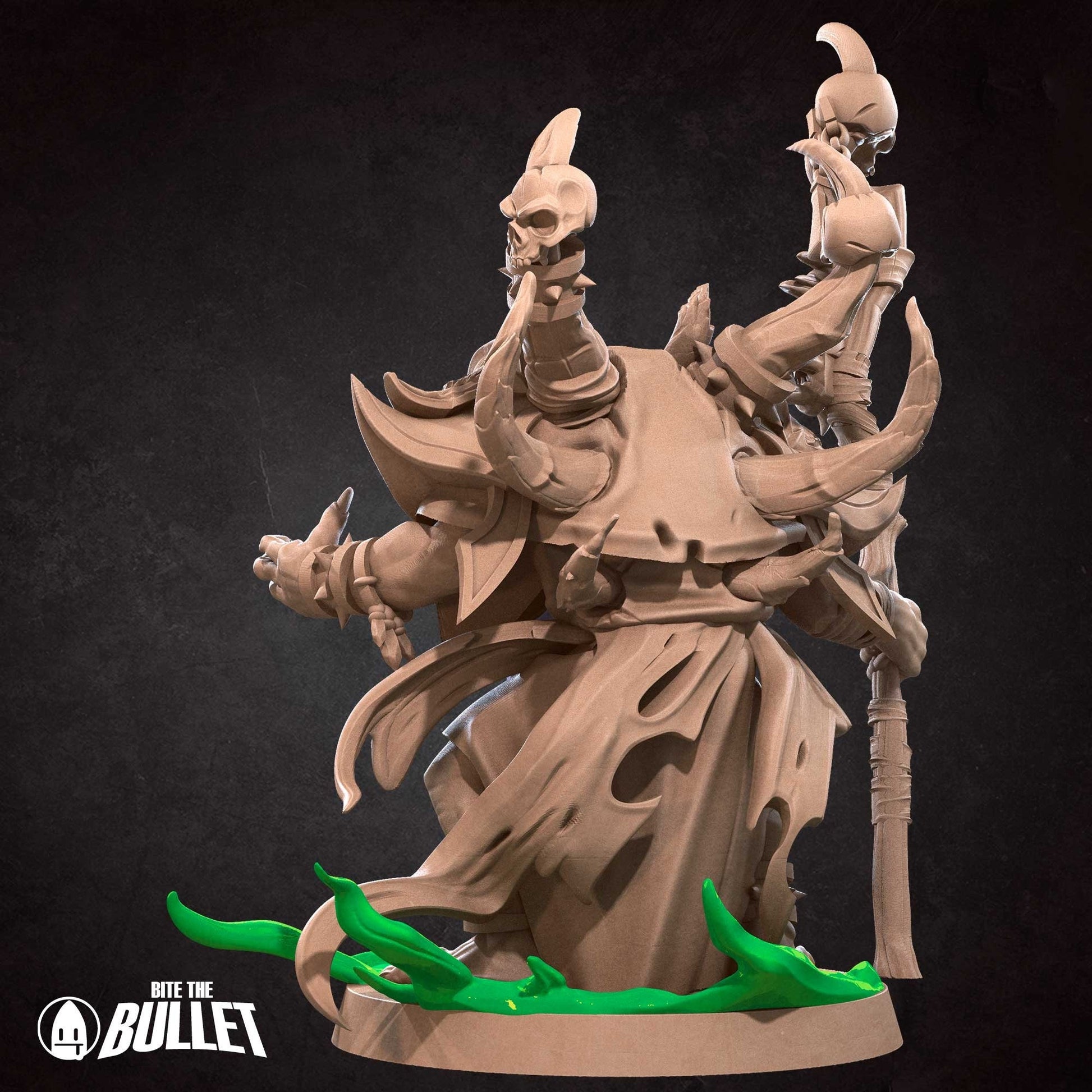 Orc Warlock Miniature | Tabletop RPG Miniature | Bite the Bullet | Roleplaying 3D Printed Fantasy Mini - 3DPrintDen