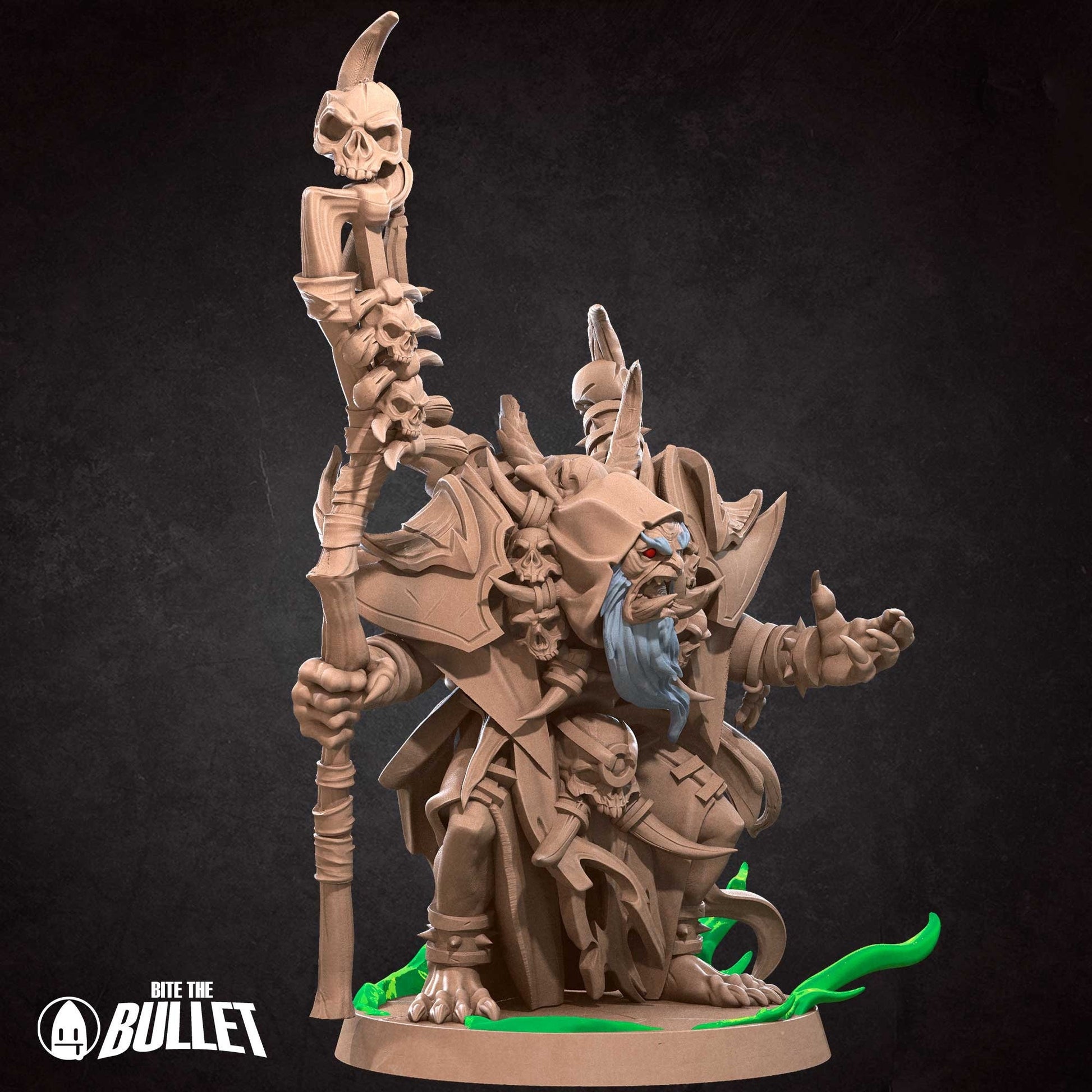 Orc Warlock Miniature | Tabletop RPG Miniature | Bite the Bullet | Roleplaying 3D Printed Fantasy Mini - 3DPrintDen