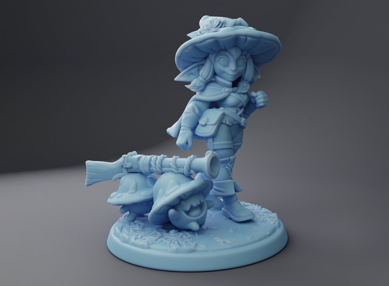 Female Goblin Ranger Miniature | Twin Goddess Miniatures | Tabletop RPG Miniature | Roleplaying 3D Printed Fantasy Mini - 3DPrintDen