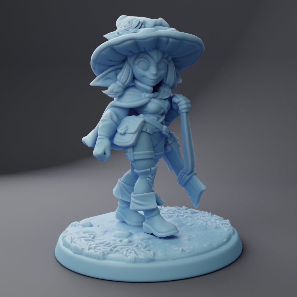 Female Goblin Ranger Miniature | Twin Goddess Miniatures | Tabletop RPG Miniature | Roleplaying 3D Printed Fantasy Mini - 3DPrintDen