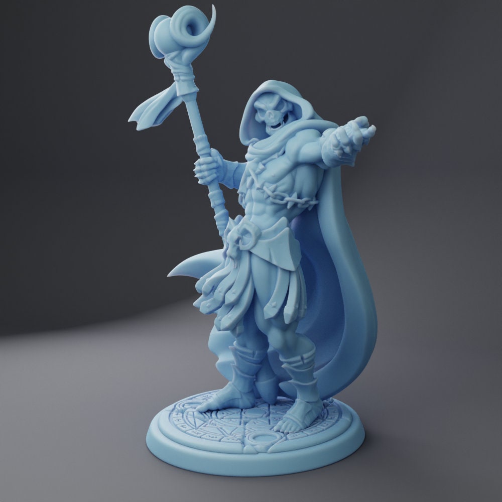 Lich Pinup Miniature | Twin Goddess Miniatures | Tabletop RPG Miniature | Roleplaying 3D Printed Fantasy Mini - 3DPrintDen