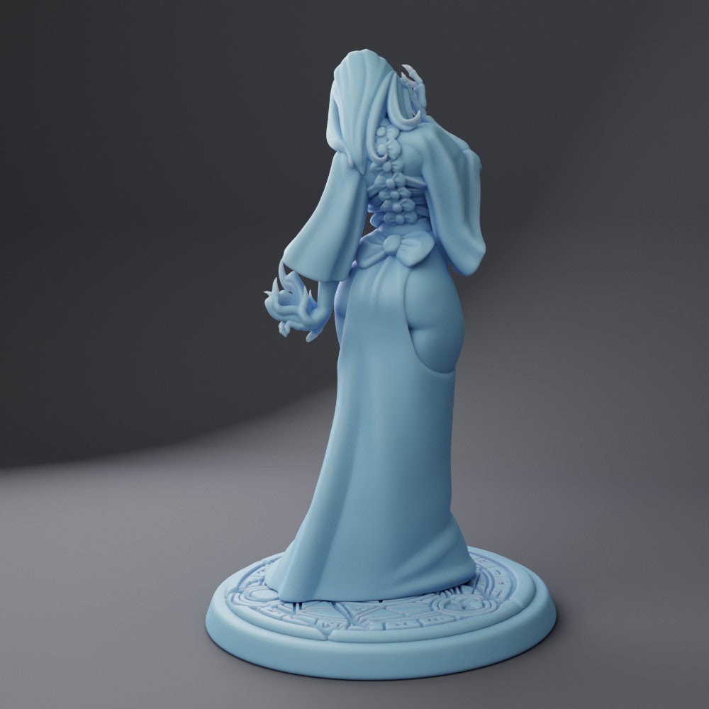 Female Necromancer Miniature, Umieranie | Twin Goddess Miniatures | Tabletop RPG Miniature | Roleplaying 3D Printed Fantasy Mini - 3DPrintDen