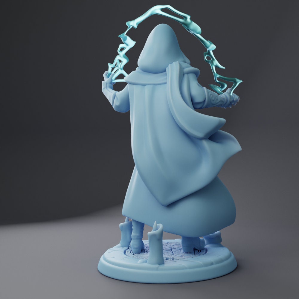 Sorcerer Miniature | Twin Goddess Miniatures | Tabletop RPG Miniature | Roleplaying 3D Printed Fantasy Mini - 3DPrintDen