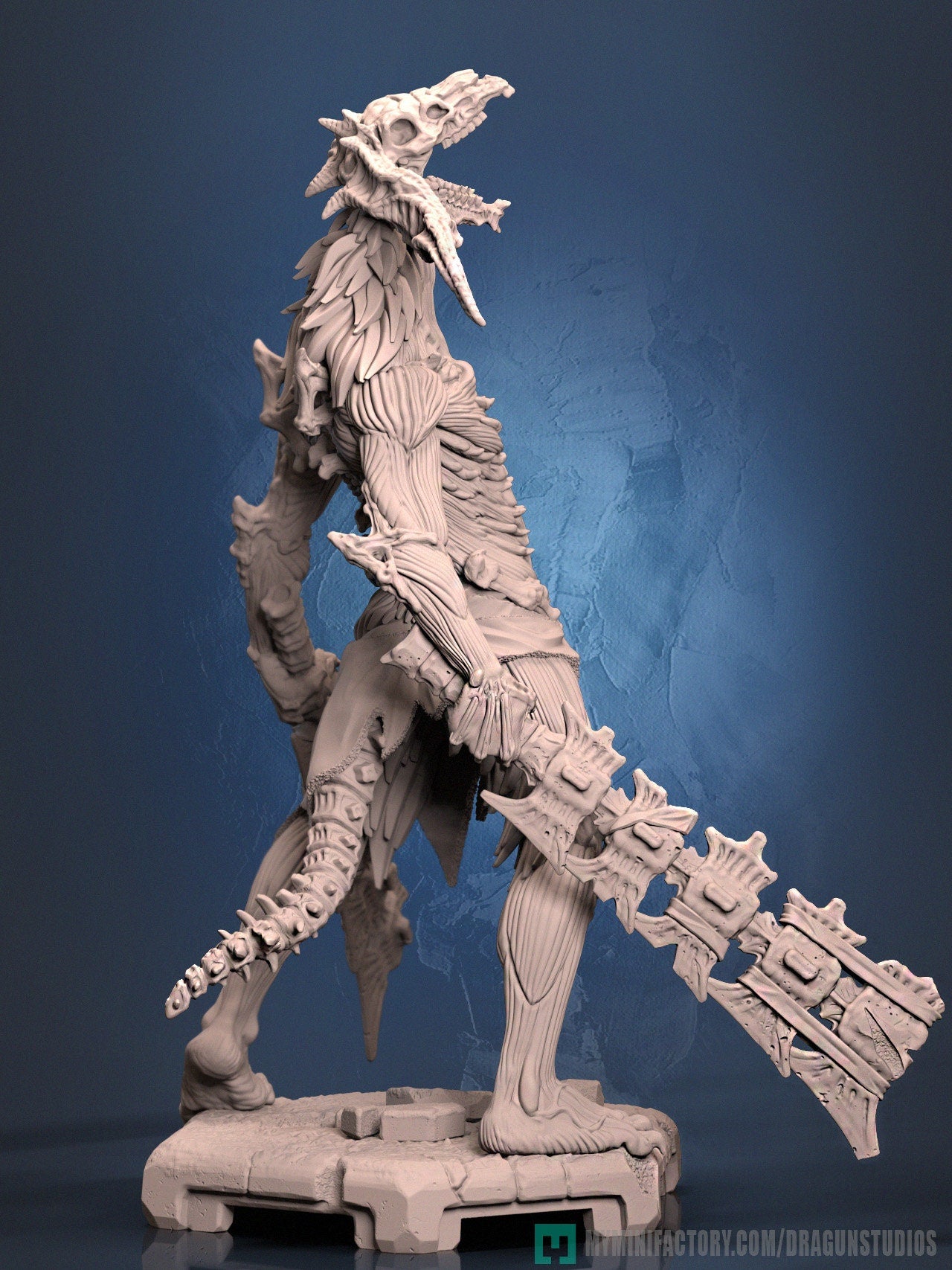 Screaming Demon Miniature | Dragun Studios | Tabletop RPG Miniature | Roleplaying 3D Printed Fantasy Mini - 3DPrintDen