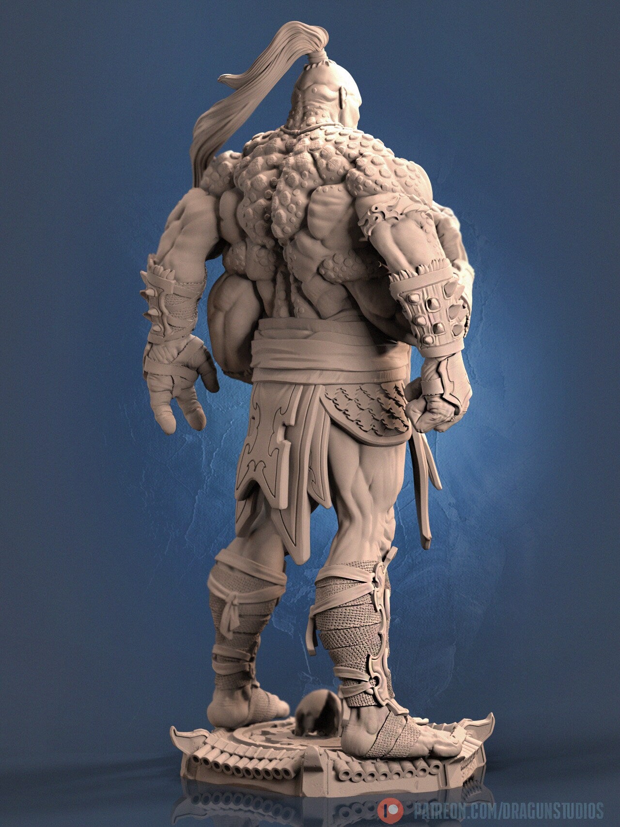 Orc Fighter Miniature | Dragun Studios | Tabletop RPG Miniature | Roleplaying 3D Printed Fantasy Mini - 3DPrintDen