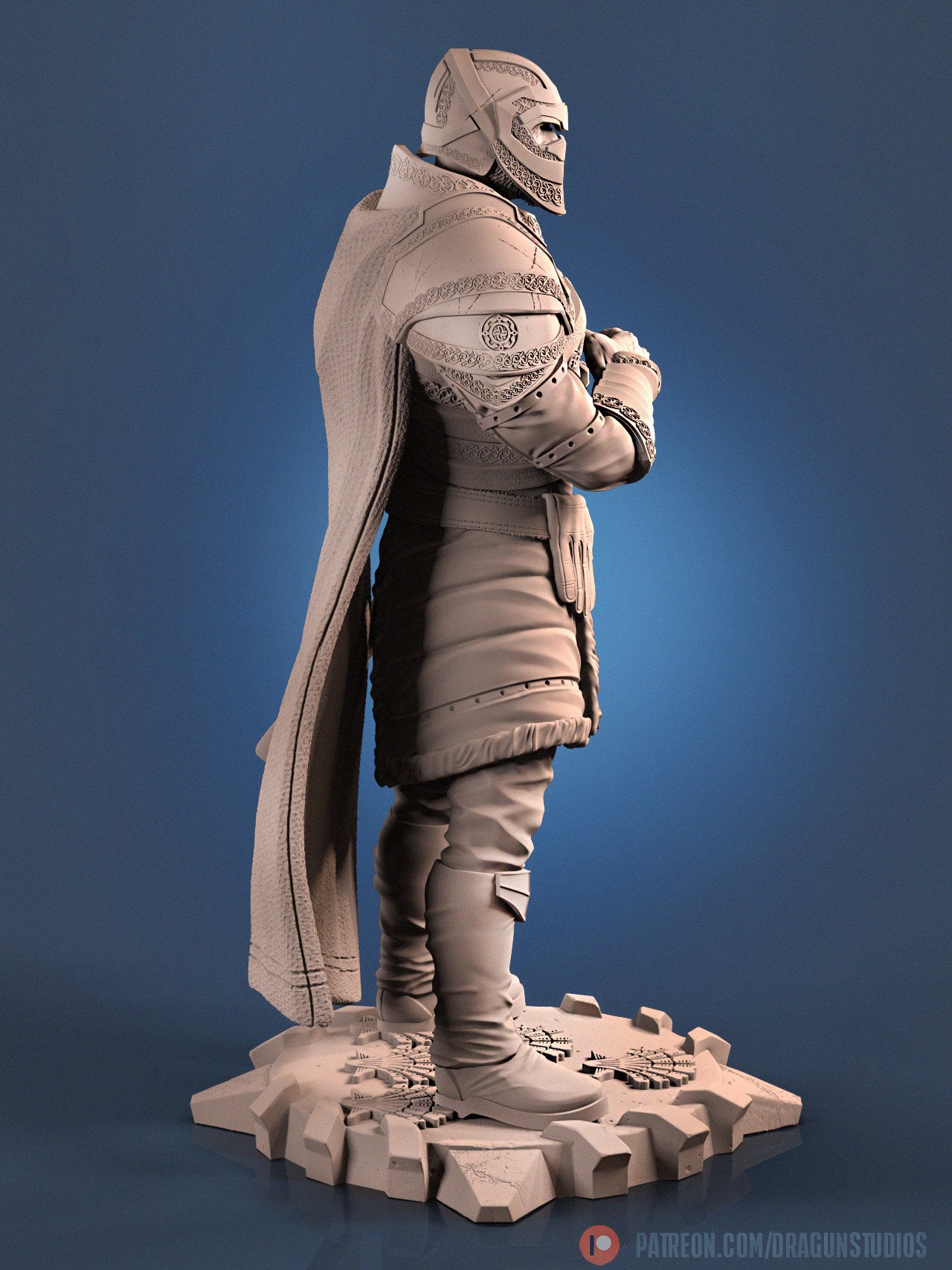 Knight Miniature | Dragun Studios | Tabletop RPG Miniature | Roleplaying 3D Printed Fantasy Mini - 3DPrintDen