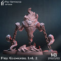 Fire Elemental Miniature | Tabletop RPG Miniature | Miniatures Blueprint | Roleplaying 3D Printed Fantasy Mini - 3DPrintDen