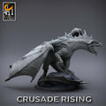 Chromatic Red Dragon Miniature | Tabletop RPG Miniature | Rescale Miniature | Roleplaying 3D Printed Fantasy Mini - 3DPrintDen