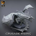 Chromatic Red Dragon Miniature | Tabletop RPG Miniature | Rescale Miniature | Roleplaying 3D Printed Fantasy Mini - 3DPrintDen