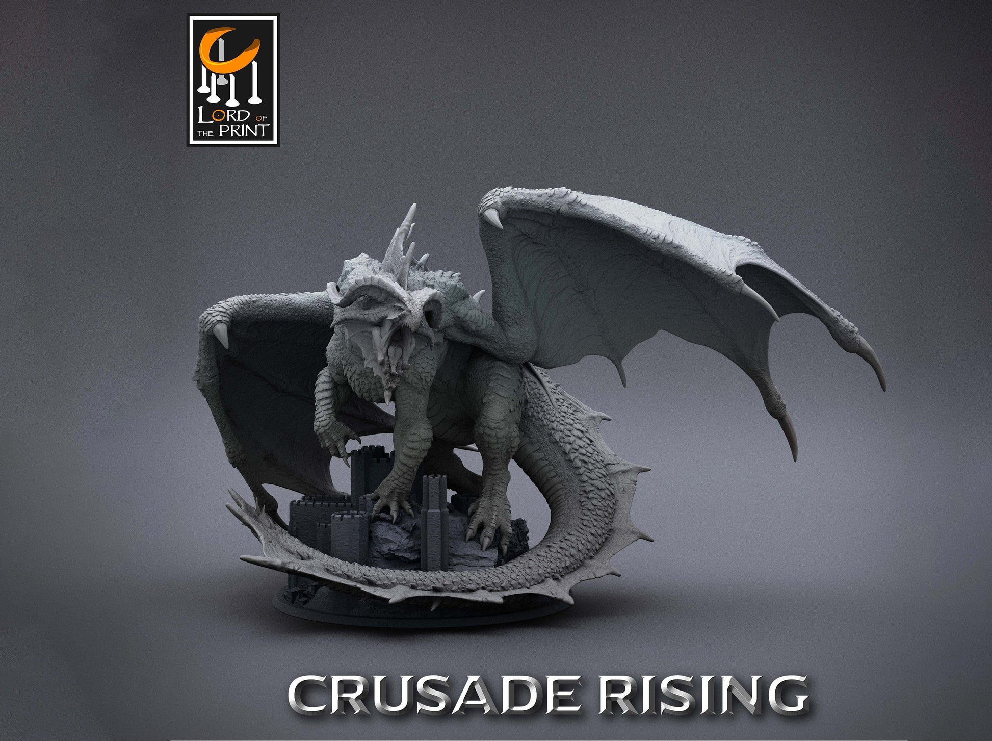 Chromatic Red Dragon Miniature | Tabletop RPG Miniature | Rescale Miniature | Roleplaying 3D Printed Fantasy Mini - 3DPrintDen