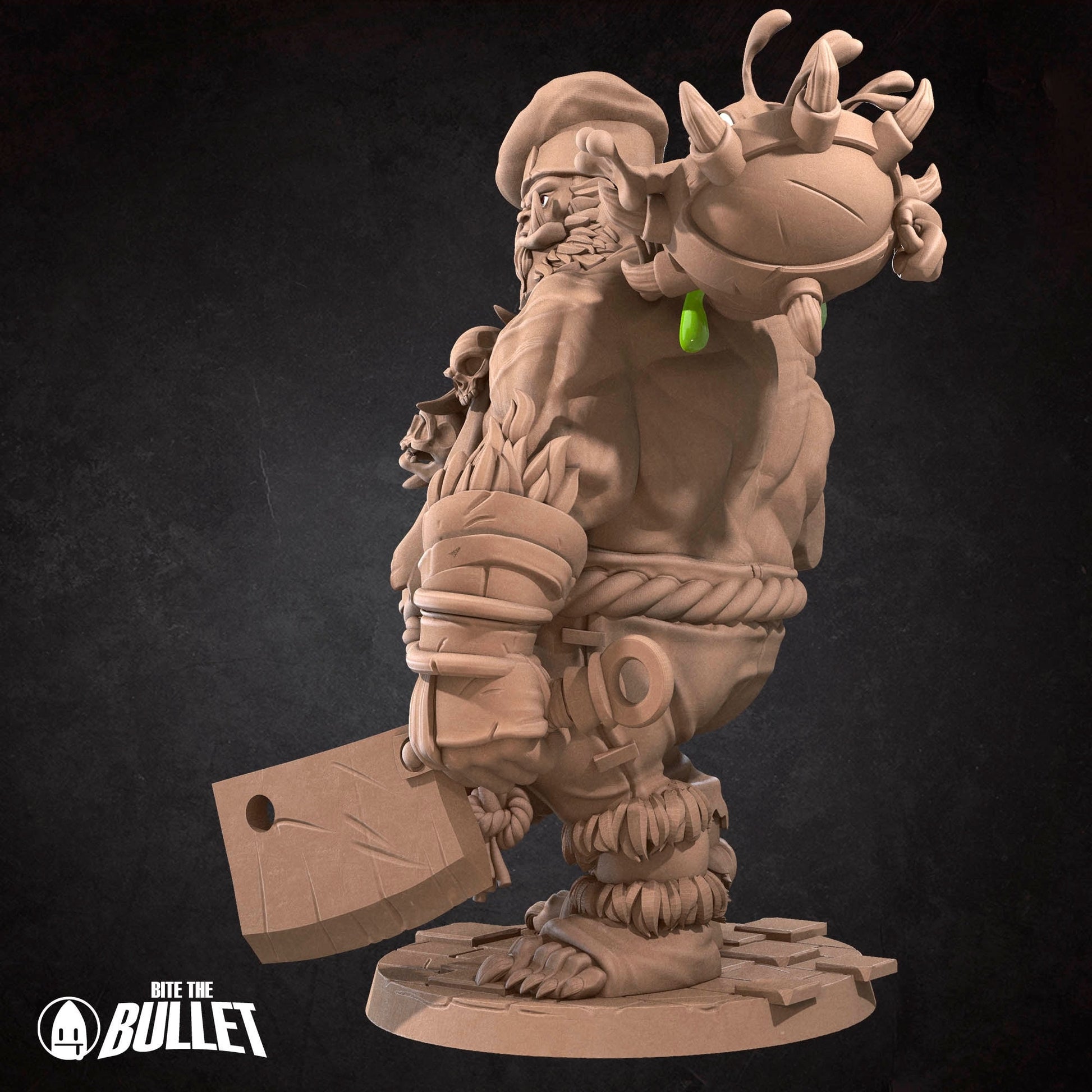 Ogre Chef Miniature | Tabletop RPG Miniature | Bite the Bullet | Roleplaying 3D Printed Fantasy Mini - 3DPrintDen