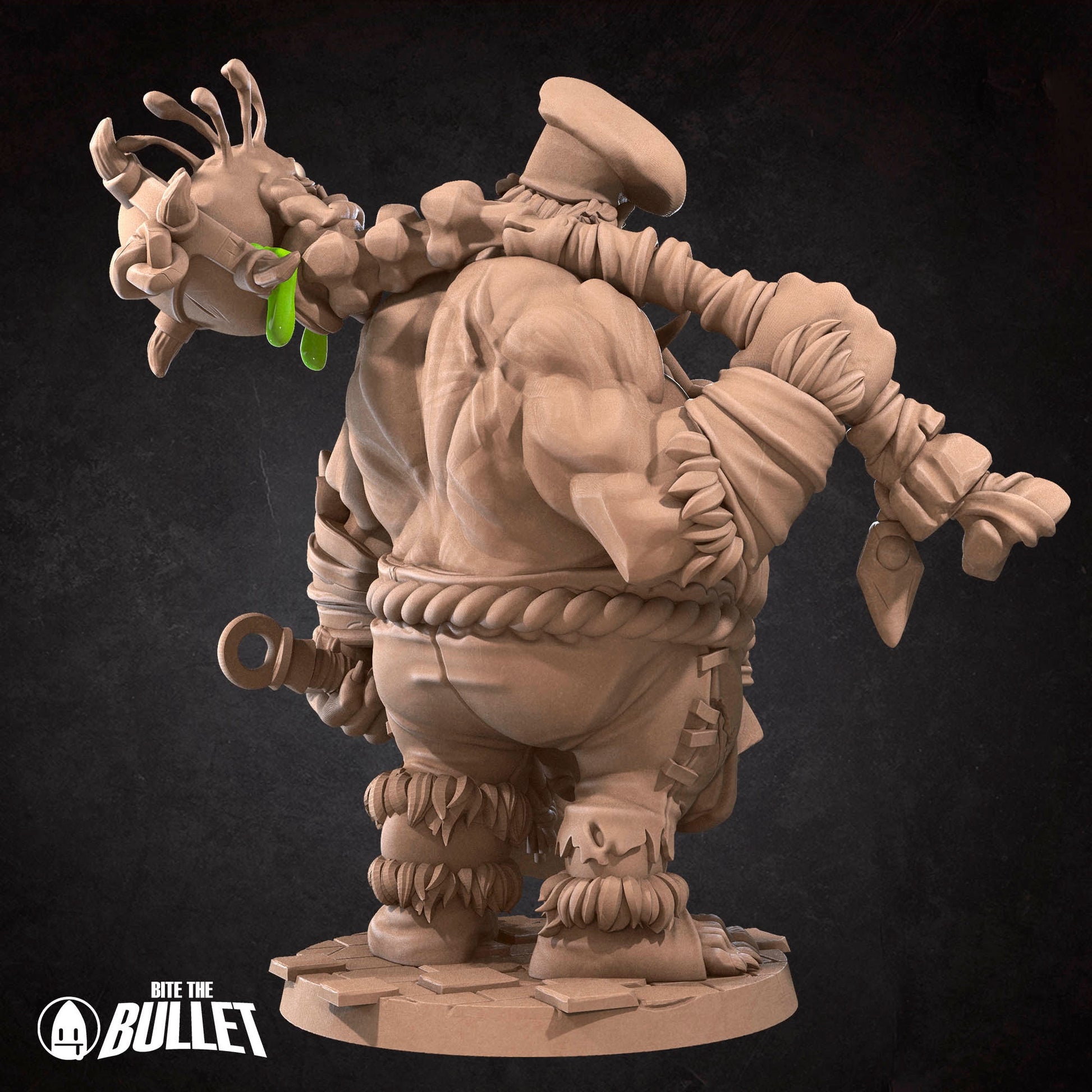 Ogre Chef Miniature | Tabletop RPG Miniature | Bite the Bullet | Roleplaying 3D Printed Fantasy Mini - 3DPrintDen