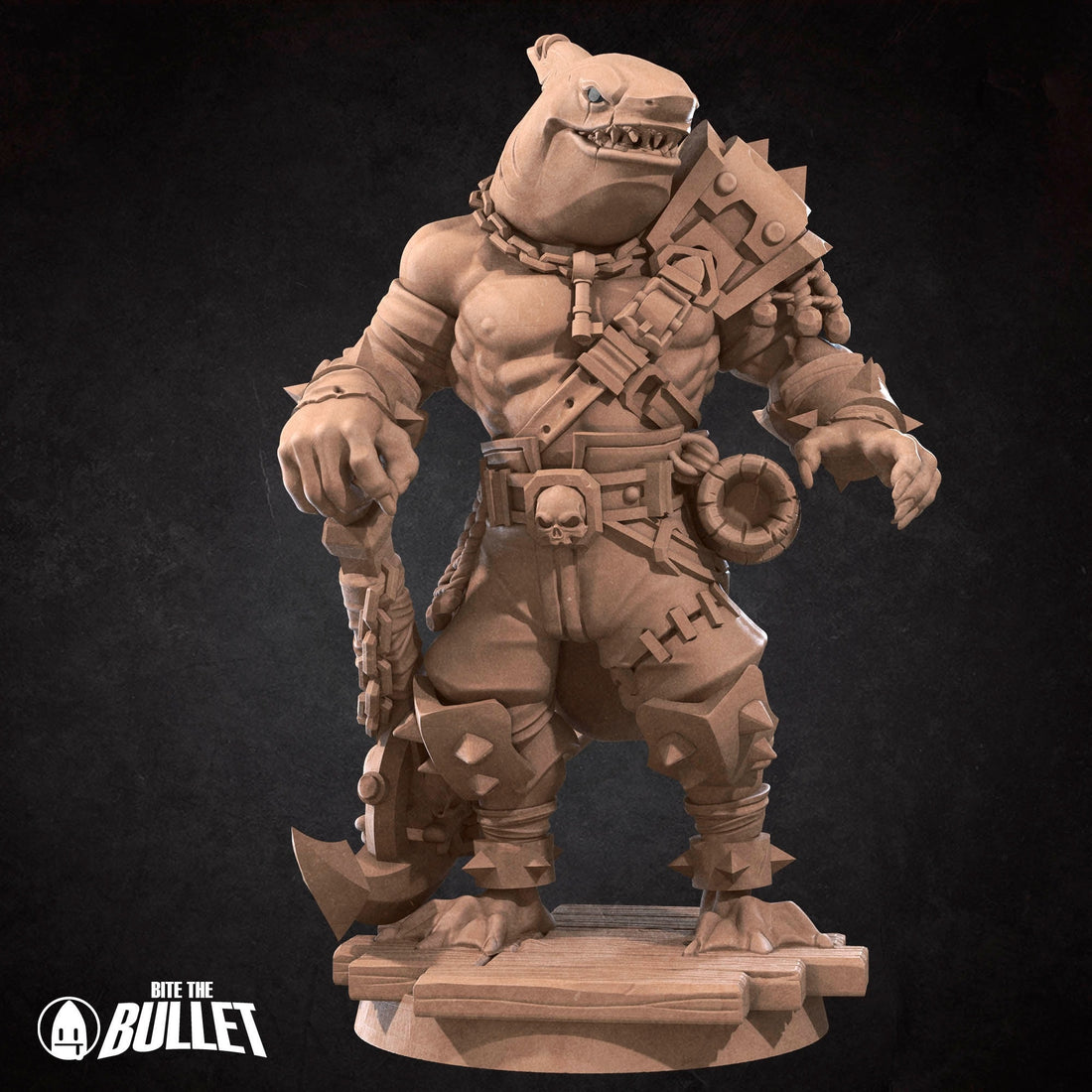 Sharkman Bandit Miniature | Tabletop RPG Miniature | Bite the Bullet | Roleplaying 3D Printed Fantasy Mini - 3DPrintDen