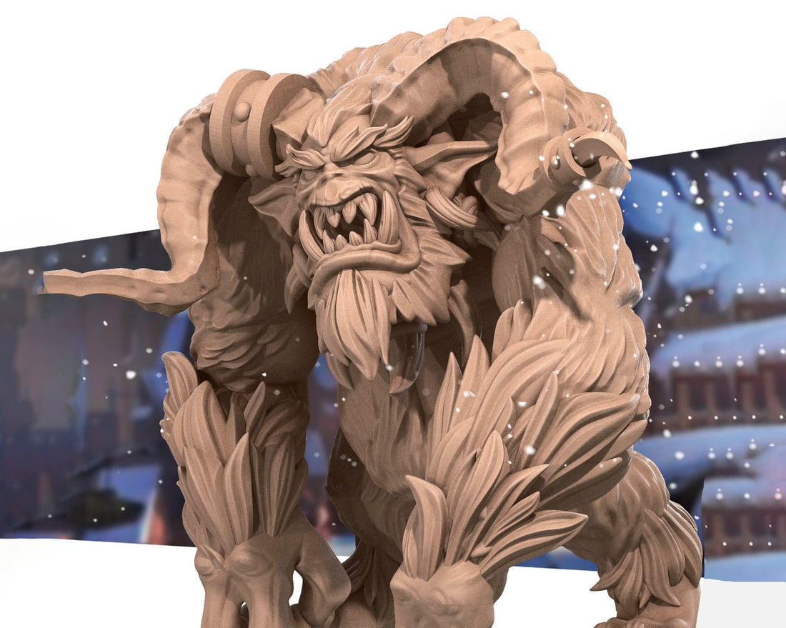 Yeti Miniature | Tabletop RPG Miniature | Bite the Bullet | Roleplaying 3D Printed Fantasy Mini - 3DPrintDen