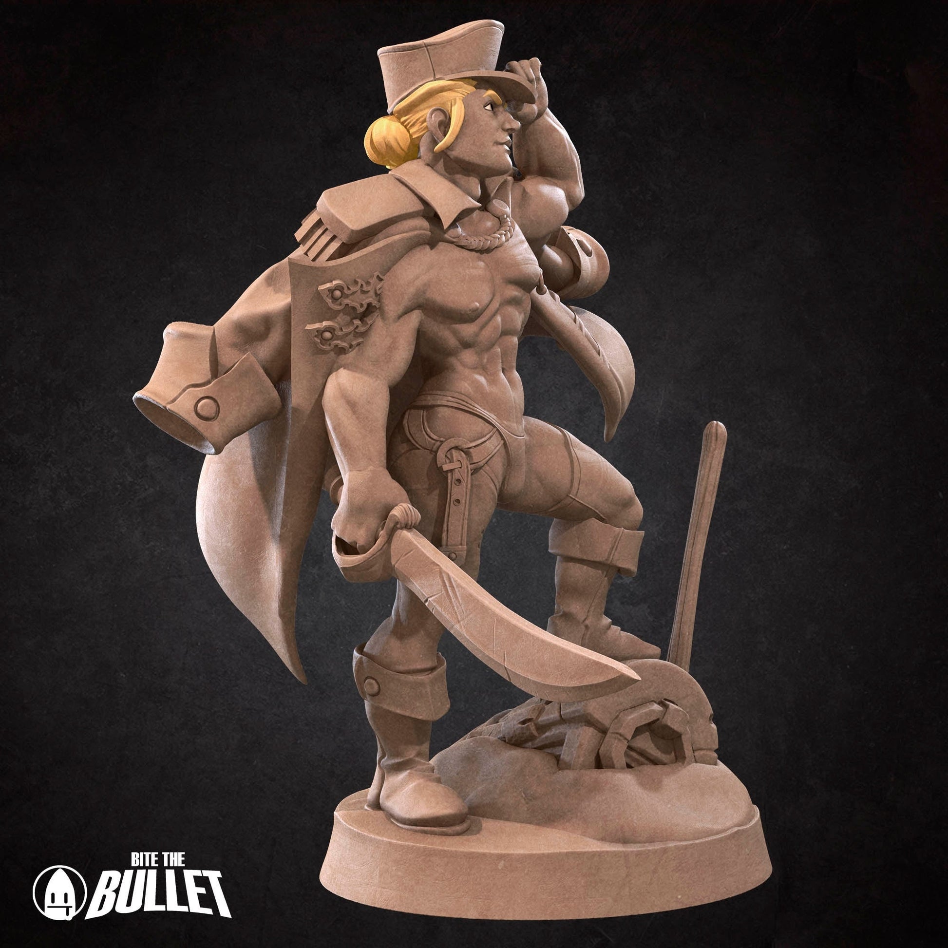 Marine Miniature | Tabletop RPG Miniature | Bite the Bullet | Roleplaying 3D Printed Fantasy Mini - 3DPrintDen