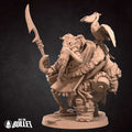 Loxodon Hunter Miniature | Tabletop RPG Miniature | Bite the Bullet | Roleplaying 3D Printed Fantasy Mini - 3DPrintDen