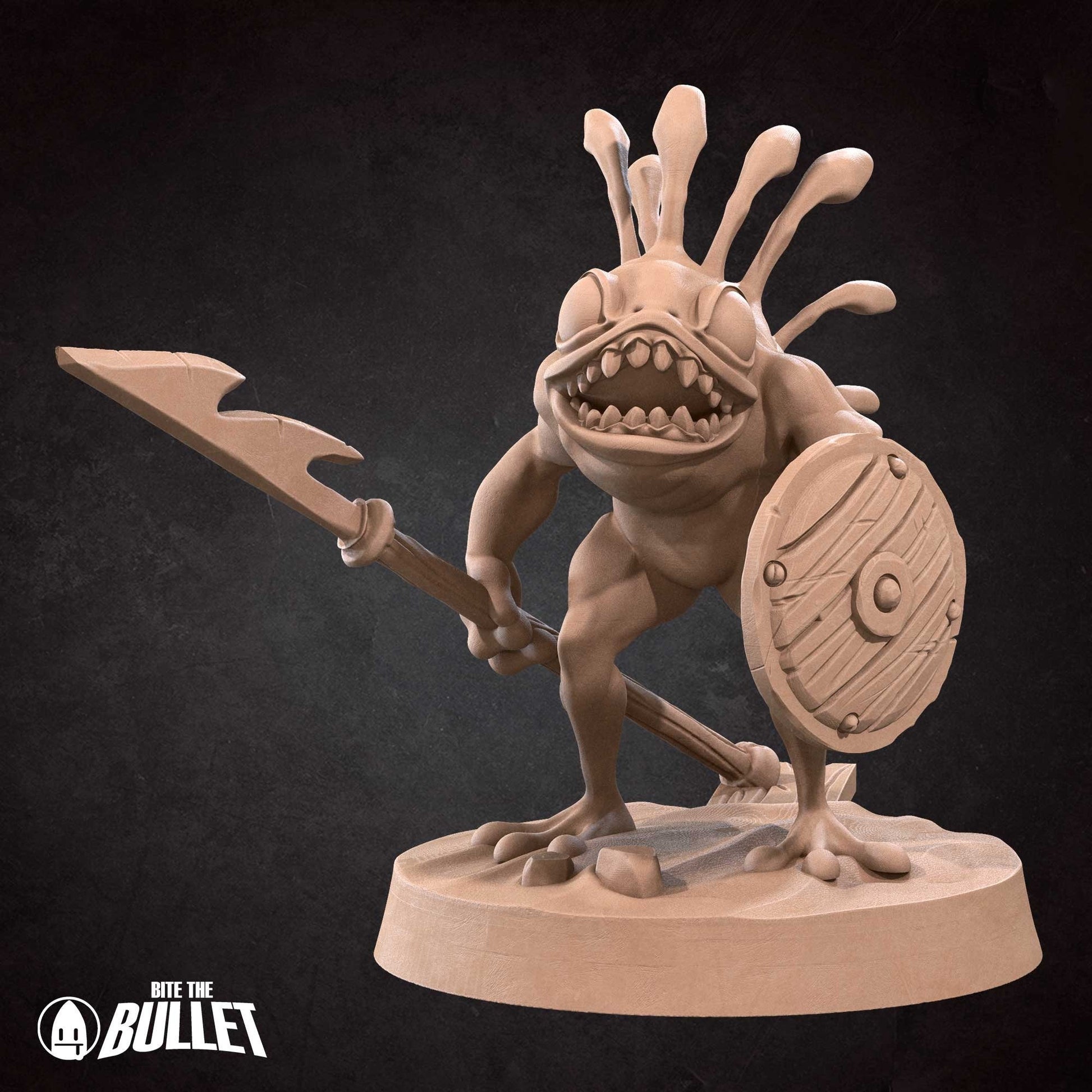 Murloc Miniature | Tabletop RPG Miniature | Bite the Bullet | Roleplaying 3D Printed Fantasy Mini - 3DPrintDen