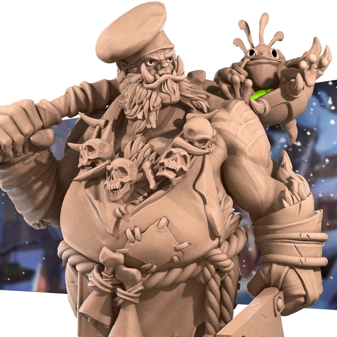 Ogre Chef Miniature | Tabletop RPG Miniature | Bite the Bullet | Roleplaying 3D Printed Fantasy Mini - 3DPrintDen