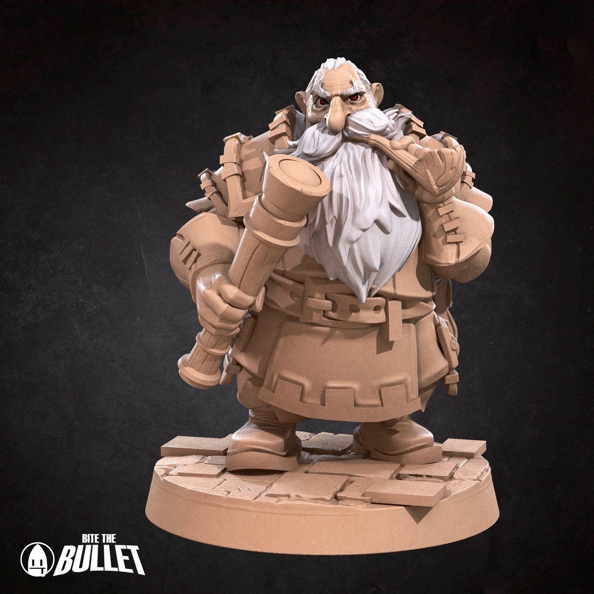 Dwarf Watchman Miniature | Tabletop RPG Miniature | Bite the Bullet | Roleplaying 3D Printed Fantasy Mini - 3DPrintDen