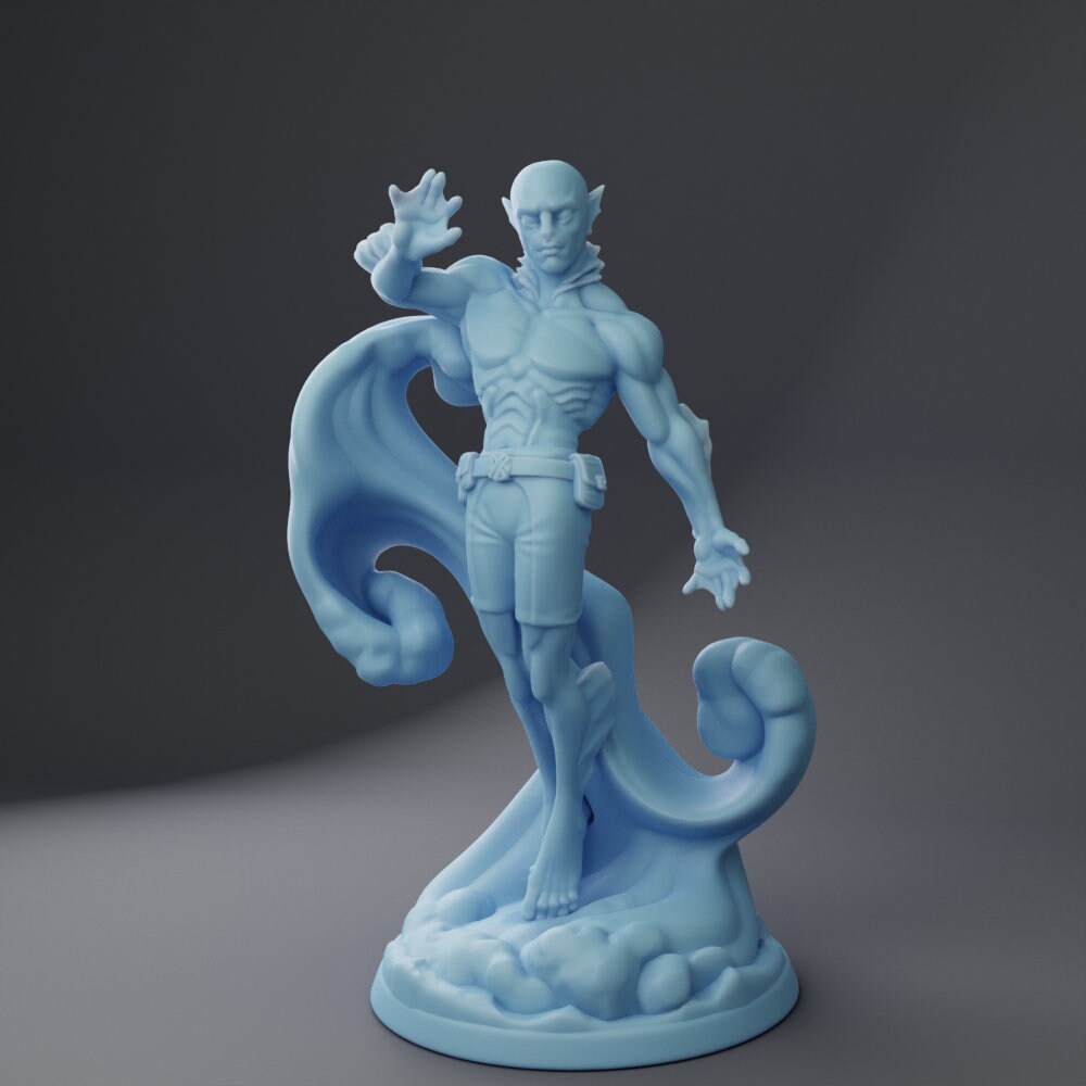 Sahuagin Miniature | Twin Goddess Miniatures | Tabletop RPG Miniature | Roleplaying 3D Printed Fantasy Mini - 3DPrintDen