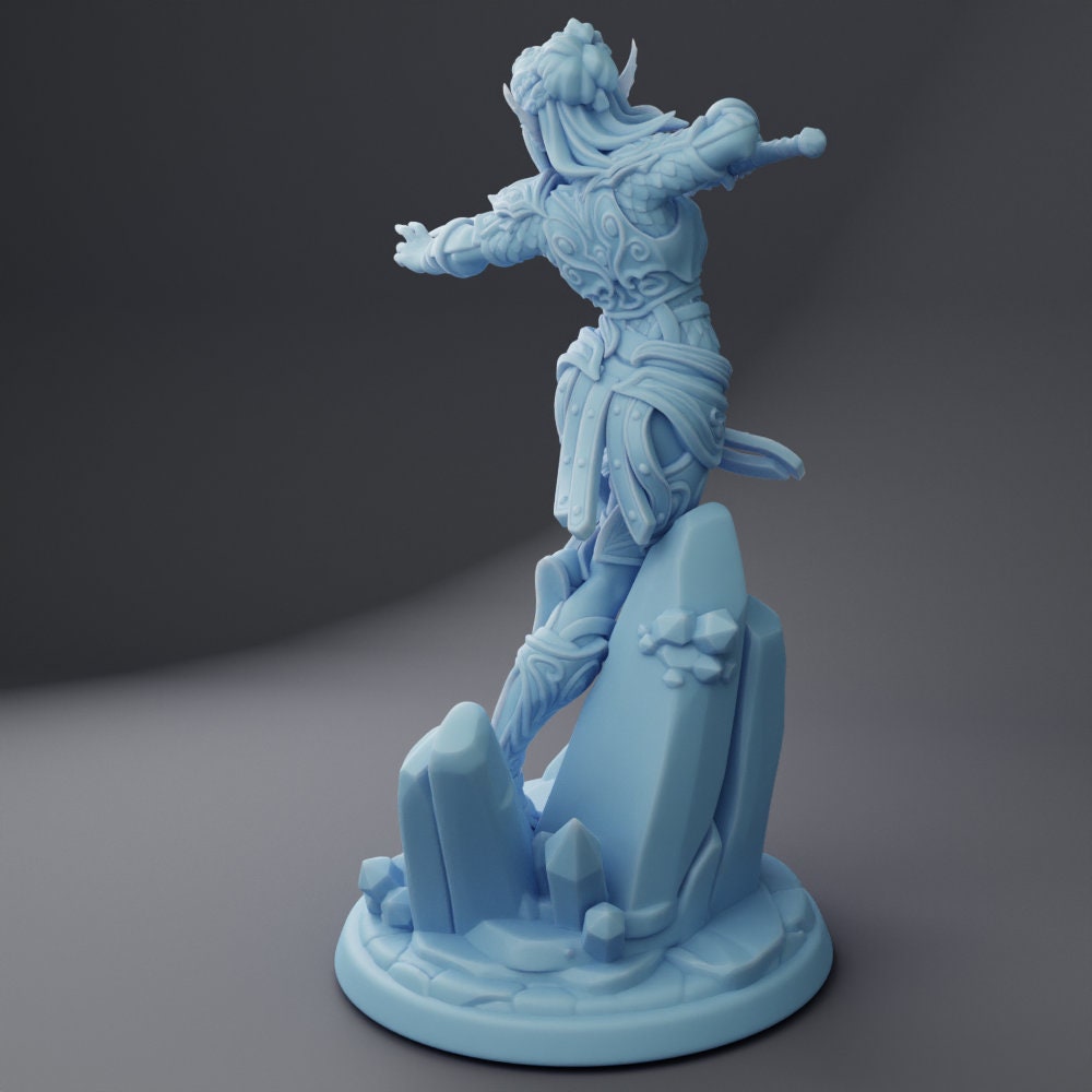 Female Gith Warrior Miniature | Twin Goddess Miniatures | Tabletop RPG Miniature | Roleplaying 3D Printed Fantasy Mini - 3DPrintDen