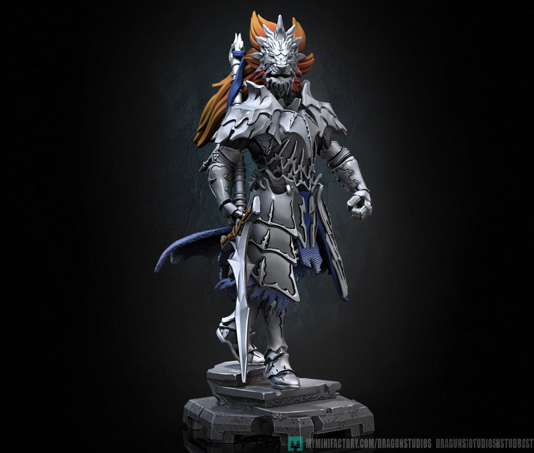 Leonin Miniature | Dragun Studios | Tabletop RPG Miniature | Roleplaying 3D Printed Fantasy Mini - 3DPrintDen