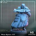 Maid Knight Miniature | Tabletop RPG Miniature | Miniatures Blueprint | Roleplaying 3D Printed Fantasy Mini - 3DPrintDen