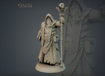 Wizard Miniature | Tabletop RPG Miniature | Galaad Miniatures | Roleplaying 3D Printed Fantasy Mini - 3DPrintDen