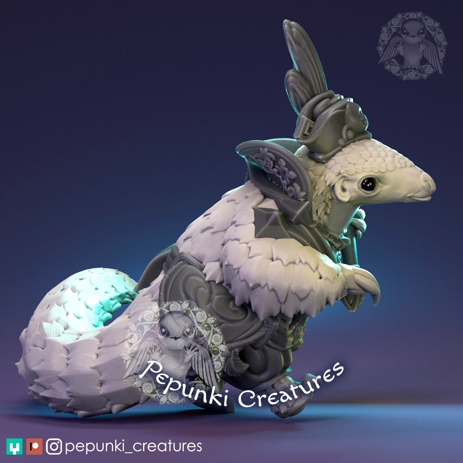 Pangolin Sorcerer Miniature | Pepunki Creatures