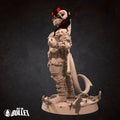 Female Tiefling Barbarian Miniature | Tabletop RPG Miniature | Bite the Bullet | Roleplaying 3D Printed Fantasy Mini - 3DPrintDen