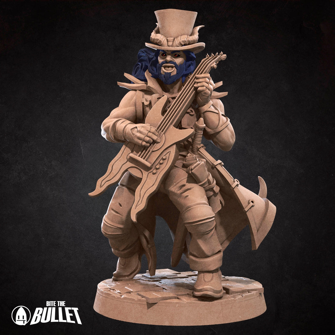 Tiefling Bard Miniature | Tabletop RPG Miniature | Bite the Bullet | Roleplaying 3D Printed Fantasy Mini - 3DPrintDen