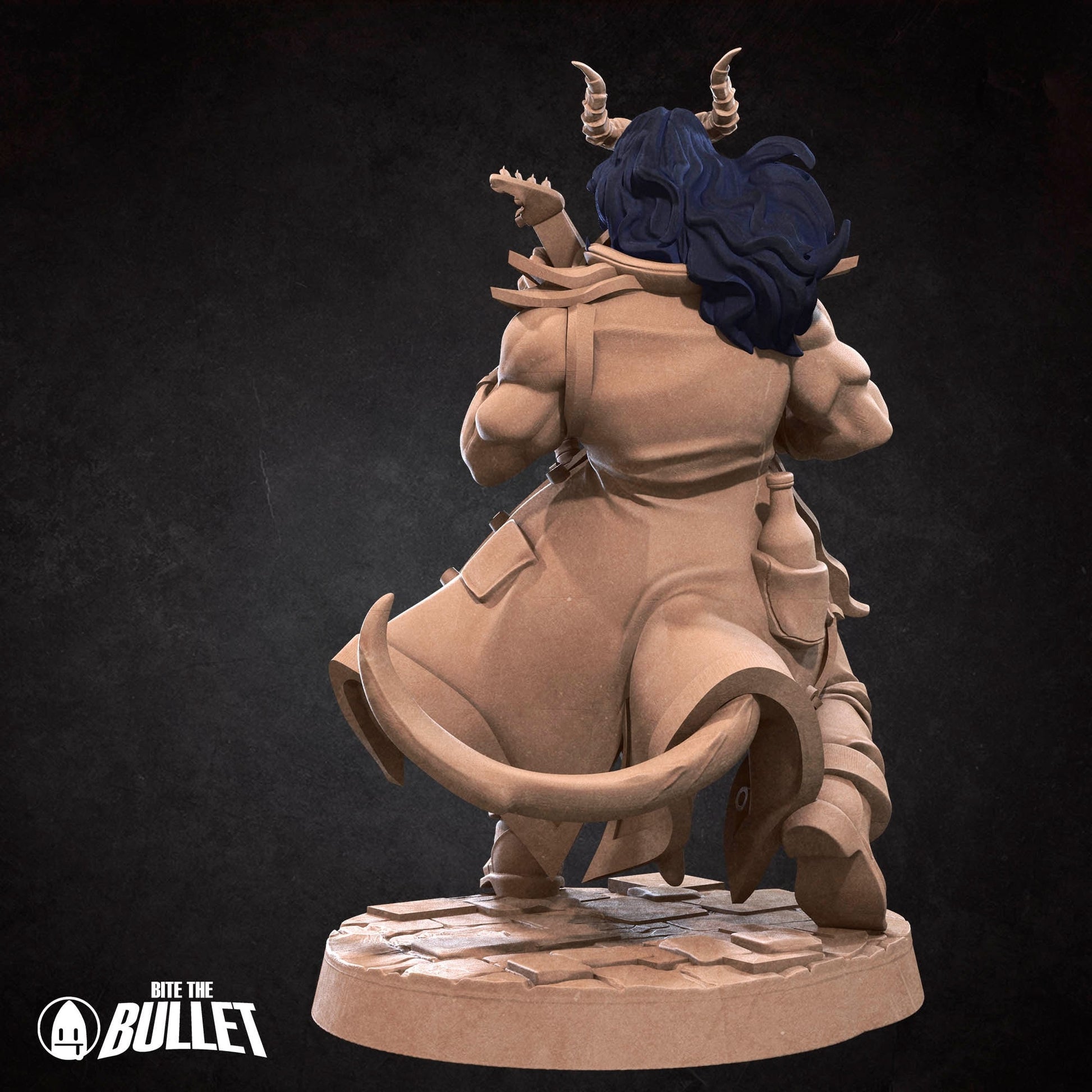 Tiefling Bard Miniature | Tabletop RPG Miniature | Bite the Bullet | Roleplaying 3D Printed Fantasy Mini - 3DPrintDen