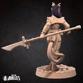 Female Tiefling Fighter Miniature | Tabletop RPG Miniature | Bite the Bullet | Roleplaying 3D Printed Fantasy Mini - 3DPrintDen