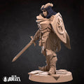 Female Tiefling Paladin Miniature | Tabletop RPG Miniature | Bite the Bullet | Roleplaying 3D Printed Fantasy Mini - 3DPrintDen