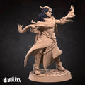 Tiefling Sorceress Miniature | Tabletop RPG Miniature | Bite the Bullet | Roleplaying 3D Printed Fantasy Mini - 3DPrintDen