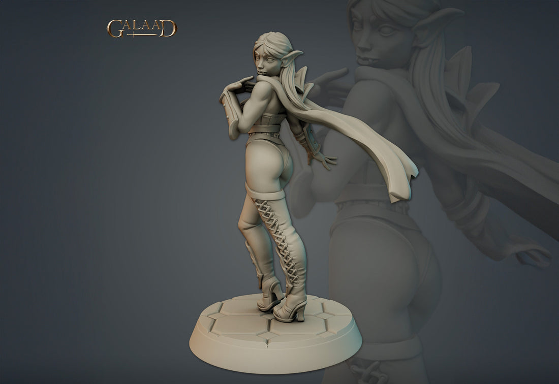 Vampire PinUp Miniature | Tabletop RPG Miniature | Galaad Miniatures | Roleplaying 3D Printed Fantasy Mini - 3DPrintDen