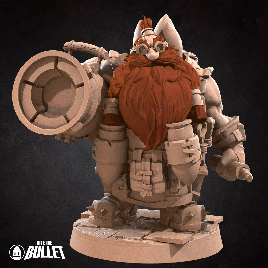 Dwarf Artillery Miniature | Tabletop RPG Miniature | Bite the Bullet | Roleplaying 3D Printed Fantasy Mini - 3DPrintDen