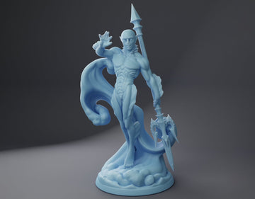 Sahuagin Miniature | Twin Goddess Miniatures | Tabletop RPG Miniature | Roleplaying 3D Printed Fantasy Mini - 3DPrintDen