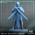 Battle Sister Miniature | Tabletop RPG Miniature | Miniatures Blueprint | Roleplaying 3D Printed Fantasy Mini - 3DPrintDen