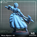 Maid Knight Miniature | Tabletop RPG Miniature | Miniatures Blueprint | Roleplaying 3D Printed Fantasy Mini - 3DPrintDen