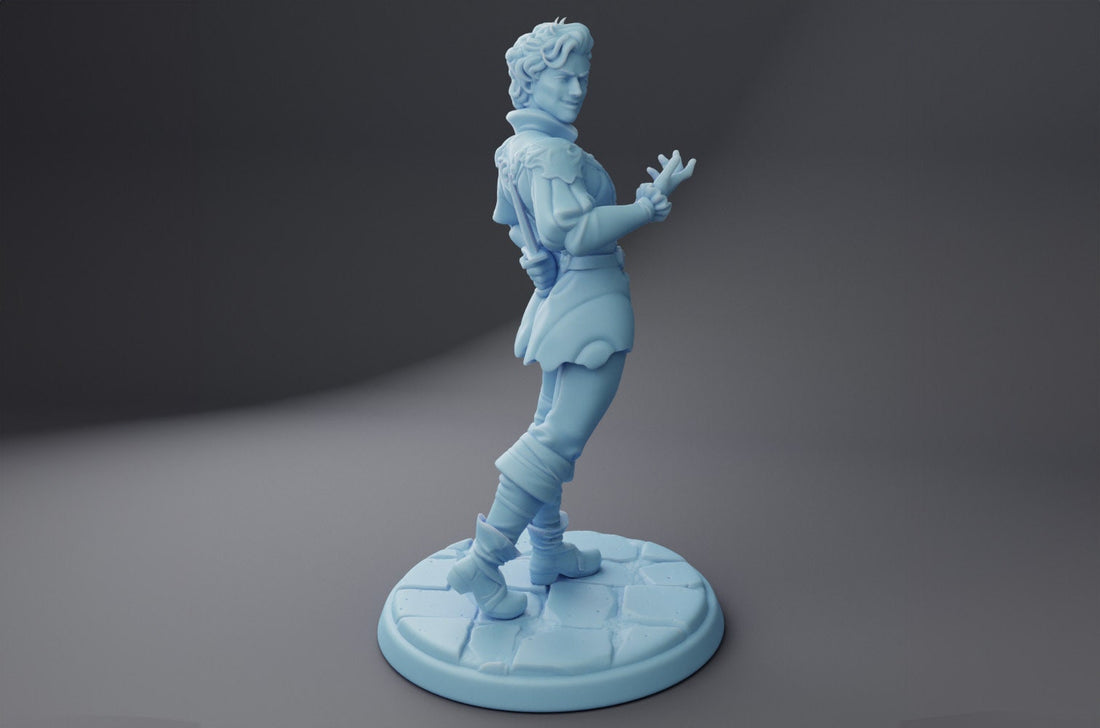 Vampire Aristocrat Miniature, Ashton | Twin Goddess Miniatures | Tabletop RPG Miniature | Roleplaying 3D Printed Fantasy Mini - 3DPrintDen