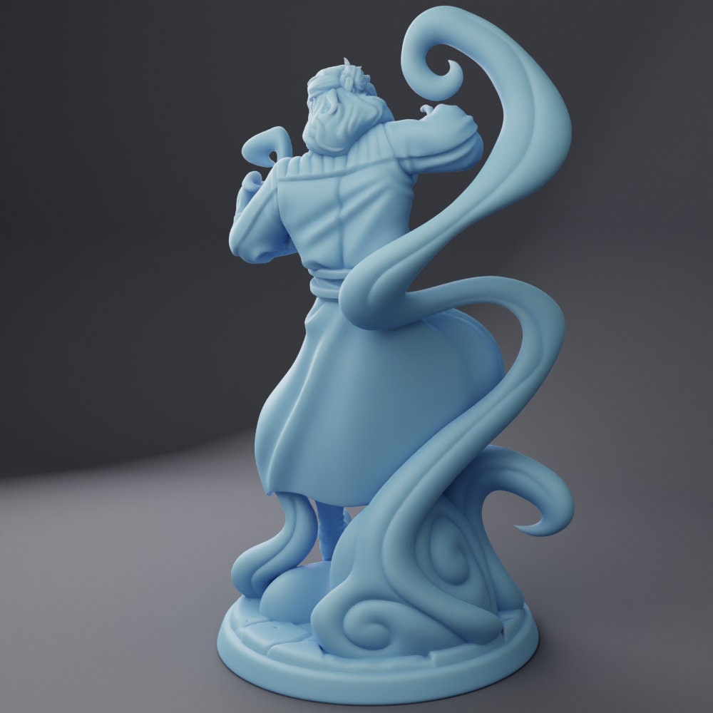 Wizard Miniature, Dale | Twin Goddess Miniatures | Tabletop RPG Miniature | Roleplaying 3D Printed Fantasy Mini - 3DPrintDen