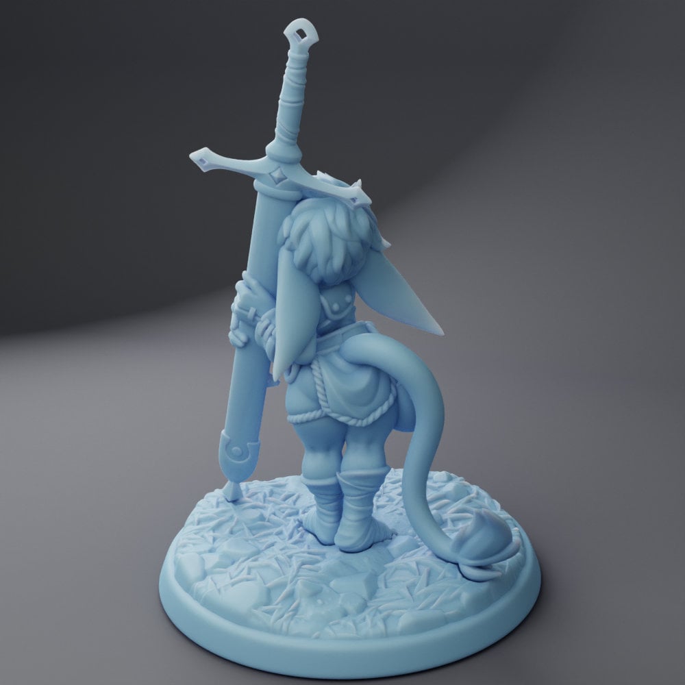 Female Goblin Squire Miniature | Twin Goddess Miniatures | Tabletop RPG Miniature | Roleplaying 3D Printed Fantasy Mini - 3DPrintDen