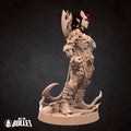 Female Tiefling Barbarian Miniature | Tabletop RPG Miniature | Bite the Bullet | Roleplaying 3D Printed Fantasy Mini - 3DPrintDen