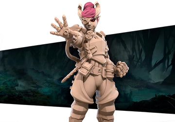 Female Tiefling Artificer Miniature | Tabletop RPG Miniature | Bite the Bullet | Roleplaying 3D Printed Fantasy Mini - 3DPrintDen