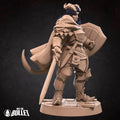 Female Tiefling Paladin Miniature | Tabletop RPG Miniature | Bite the Bullet | Roleplaying 3D Printed Fantasy Mini - 3DPrintDen