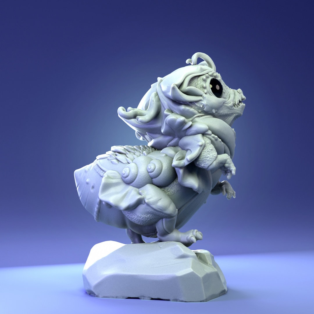 Dragoncito Miniature | Tabletop RPG Miniature | Pepunki Creatures | Roleplaying 3D Printed Fantasy Mini - 3DPrintDen